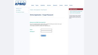 
                            7. KPMG: Online Application > Forgot Password