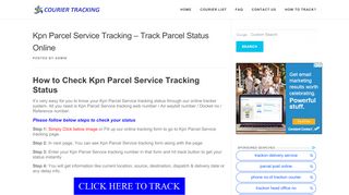 
                            5. Kpn Parcel Service Tracking - Track Parcel Status Online