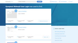 
                            5. Kpnqwest Webmail User Login at top.accessify.com