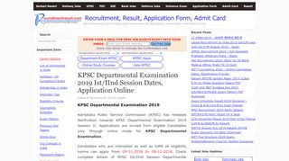 
                            5. KPSC Departmental Examination 2019 Ist/IInd Session Dates ...