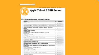 
                            4. KpyM Telnet/SSH Server Forum