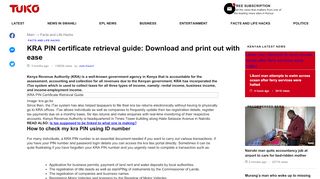 
                            2. KRA PIN Certificate Retrieval Guide ▷ Tuko.co.ke