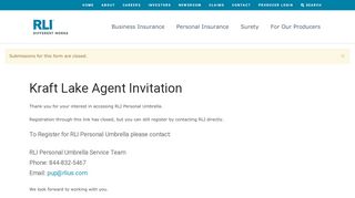 
                            3. Kraft Lake Agent Invitation | RLI Corp