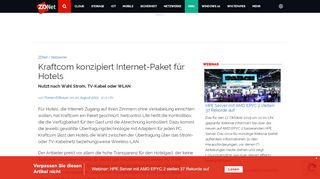 
                            7. Kraftcom konzipiert Internet-Paket für Hotels - ZDNet.de