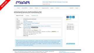 
                            1. KRANKENHAUSPHARMAZIE - 0173-7597 | MIAR 2019 live ...