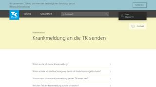 
                            1. Krankmeldung an die TK senden | Die Techniker