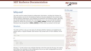 
                            5. krb5.conf — MIT Kerberos Documentation