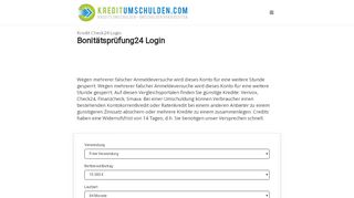 
                            4. Kredit Check24 Login - Kredit umschulden