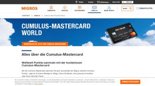 
                            5. Kreditkarte Cumulus-Mastercard | Migros