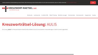 
                            8. Kreuzworträtsel-Lösung: AULIS