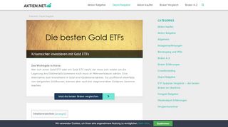 
                            9. Krisensicher investieren mit Gold ETFs - aktien.net