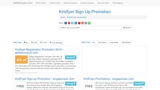 
                            9. Krisflyer Sign Up Promotion - getsetcoupon.com