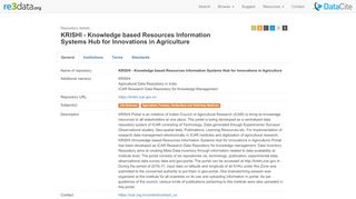 
                            4. KRISHI - Knowledge based Resources Information Systems Hub for ...