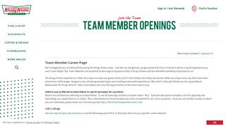 
                            5. Krispy Kreme Team Member job openings - iCIMS