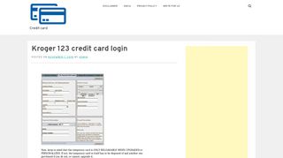 
                            5. Kroger 123 credit card login - Credit card