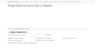 
                            9. Kroger Digital Coupons Sign In Register