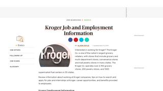 
                            7. Kroger Job and Employment Information