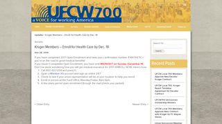 
                            3. Kroger Members – Enroll for Health Care by Dec. 18 | UFCW ...