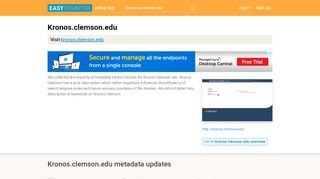 
                            9. Kronos Clemson (Kronos.clemson.edu) - Kronos has a new URL ...