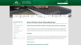 
                            4. Kronos Workforce Ready Timekeeping Project - UNC Charlotte