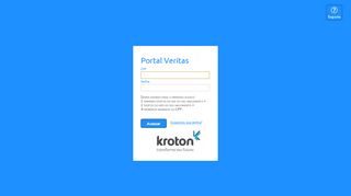 
                            10. Kroton Educacional - Redirecionamento para o Login