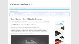 
                            5. Krowd Darden – Krowd Olive Garden Login