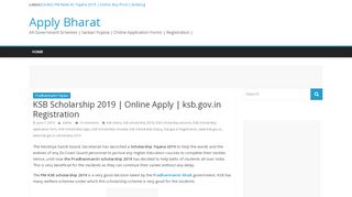 
                            4. KSB Scholarship 2019 | Online Apply | ksb.gov.in ...