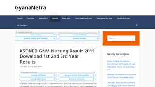 
                            1. KSDNEB GNM Nursing Result 2019 Download 1st 2nd 3rd Year ...