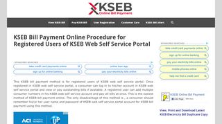 
                            5. KSEB Bill Payment Online Procedure for Registered Users ...