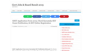 
                            9. KSET Application Form 2019, Karnataka SET Exam Apply ...