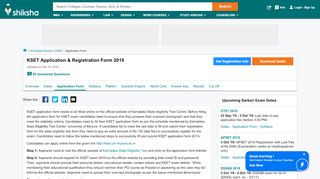 
                            4. KSET Application & Registration Form 2019 - shiksha.com