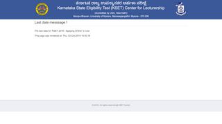 
                            3. KSET - Last date message - kset.uni-mysore.ac.in