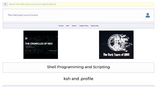 
                            4. ksh and .profile - UNIX and Linux Forums - Unix.com