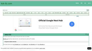 
                            7. Ksk-lb.com has four name servers, two mail servers and one ...