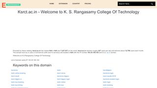 
                            7. ksrct.ac.in - Welcome to K. S. Rangasamy College Of Technology