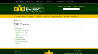 
                            4. KSU Connect | Kentucky State University