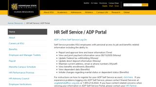 
                            5. KSU | Human Resources - HR Self Service / ADP Portal