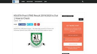 
                            9. KSUSTA Post UTME Result 2019/2020 is Out | How to Check ...