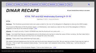 
                            4. KTFA, TNT and X22 Wednesday Evening 9-11-19 — Dinar ...