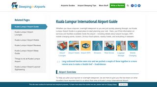 
                            2. Kuala Lumpur Airport Guide - Sleeping in Airports