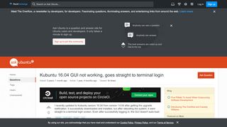 
                            1. Kubuntu 16.04 GUI not working, goes straight to terminal login
