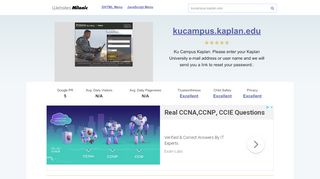 
                            7. Kucampus.kaplan.edu website. Sign In for Purdue Global Campus.