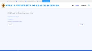 
                            2. KUHS Faculty Enrollment Programme Portal