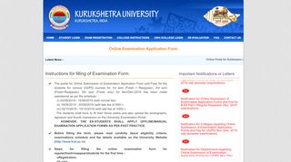 
                            2. KUK - Online Examination Form