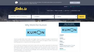 
                            7. Kumon is hiring. Apply now. - Jobs.ie