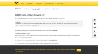 
                            3. Kunde werden | Deutsche Post | Postfach