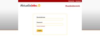 
                            3. Kundenbereich Aktuelle-Jobs.de Login