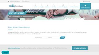 
                            7. Kundenbereich von easycompliance