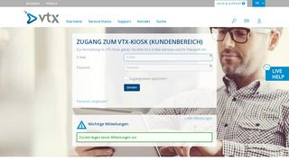 
                            11. Kundenbereich VTX Kiosk. Verwaltung Ihrer Mailbox und ...