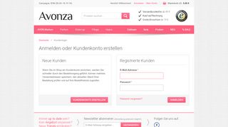 
                            7. Kundenlogin - avonza.de